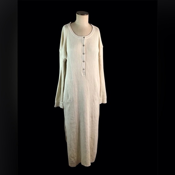 Free People Beach Cream Hailee Sweater Dress, L, EUC - Picture 4 of 8